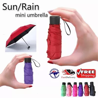 $16.57 • Buy Mini Pocket Umbrella Anti-UV Sun/Rain Travel Parapluie Sunscreen Shade Light NEW