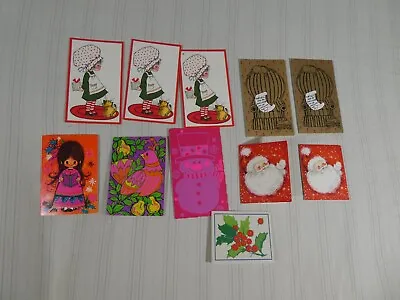 VINTAGE Christmas Lot Gift Tags Mini Cards Hallmark Santa MCM 60s E1 • $19.99