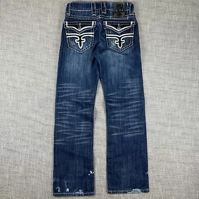 Vintage Y2K Straight Jeans 30x31.5 Blue Denim Punk Rock Cyber Goth Skater Grunge • $36.95