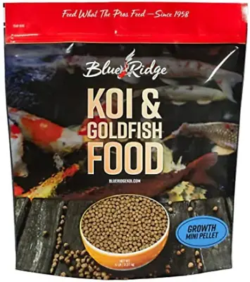 $33.83 • Buy Blue Ridge Fish Food Pellets [5lb] Koi And Goldfish Growth Formula, Mini Pellet,