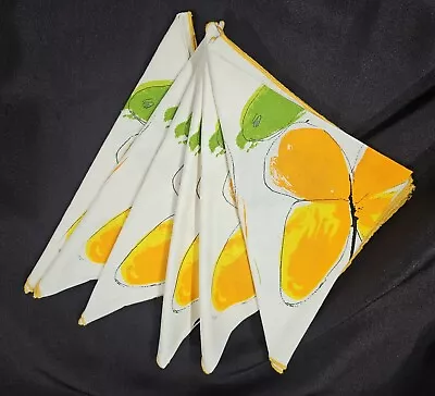 Vintage Vera Neumann Yellow Butterfly Napkins Set Of 6  • $39.95