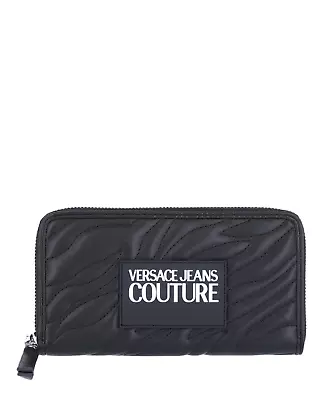 Versace Jeans Couture Logo Patch Quilted Wallet E3VVBPH1 Black • $474.65