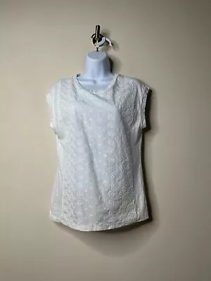 J. Crew White Eyelet Top Women's Small • $15