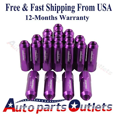 60mm Purple Aluminum Extended 20pc Wheel Lug Nuts M12x1.5 Jdmspeed • $24.66