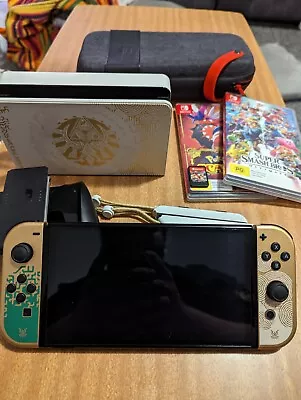 Nintendo Switch OLED + 3 Games Tears Of The Kingdom Edition Bundle • $480