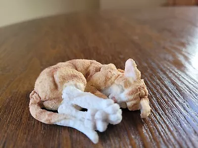 A Breed Apart Cat Mini Figurine Orange Tabby Curled Sleeping No Box • £28.92
