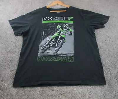 Kawasaki KX450F T Shirt/Tee 4XL Short Sleeve Round Neck Dirt Bike Motorcycle • $34.99