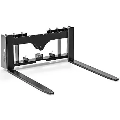 48  4000lbs Skid Steer Pallet Fork Quick Attach W/Receiver Hitch & Spear Sleeves • $593.99