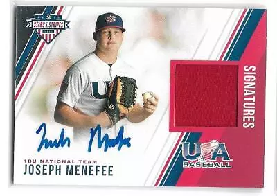 Joseph Menefee 2018 Panini USA Auto/jersey #d 143 /199  RC    CINCINNATI REDS  • $2.49