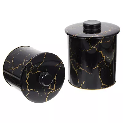  2 Pcs Decorative Jar Kitchen Storage Farmhouse Cookie Marble • £17.35