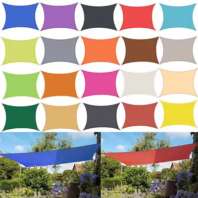 Garden Sun Shade Sail UV Waterpr Canopy Sunscreen Patio Awning Cover WATERPROOF • £12.72