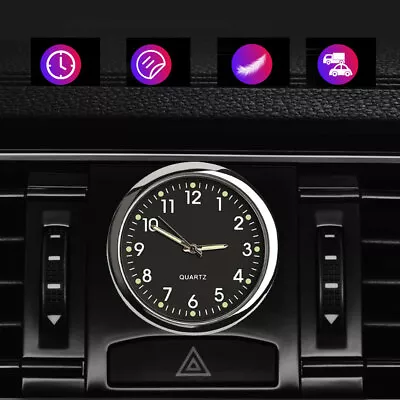 Car Pocket Small Mini Luminous Quartz Analog Watch Stick-On Clock For Car Boat • $7.87