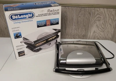 $39.99 • Buy DeLonghi Retro Indoor Panini Press Nonstick Grill Sandwhich Maker Grill CGH800-U