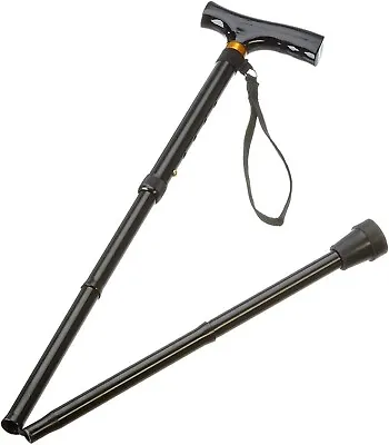 Walking Stick Cane Light Weight Strong Easy Folding Aluminium Height Adjustable • £5.75
