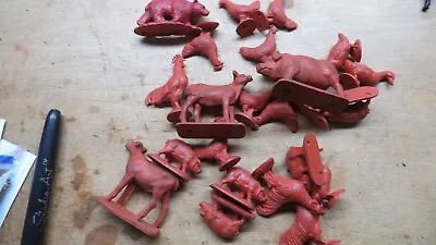 Marx Farm Animals Livestock LOT OF 23 RED/ BROWN • $9.99