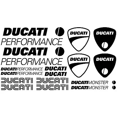 FITS MAXI SET DUCATI PERFORMANCE Stickers Sheet Motorcycle Tank Quality • £8.49