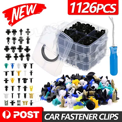 1126PCS Car Body Trim Clips Retainer Bumper Auto Panel Push Plastic Fastener Kit • $20.95