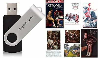 414 Old Issues Of The Strand - Popular Culture Magazine 4 Vols (1891-1925) USB • $64.95