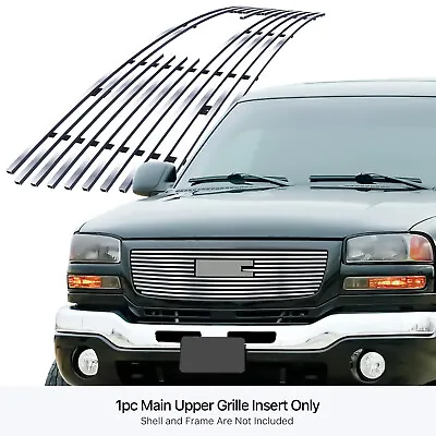 Fits 03-06 GMC Sierra 1500/2500HD/3500 Main Upper Billet Grille Insert • $55.99