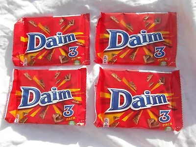 12x 28g DAIM  BARS (4x Packs Of 3) **CONTAIN ALMONDS NUTS**  Dime   Feb 2024 • £6.49