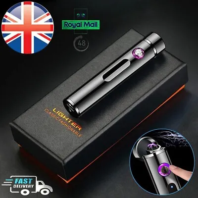 Dual Arc Plasma Lighter Electric Flameless Windproof USB Rechargeable Lighters • £7.49