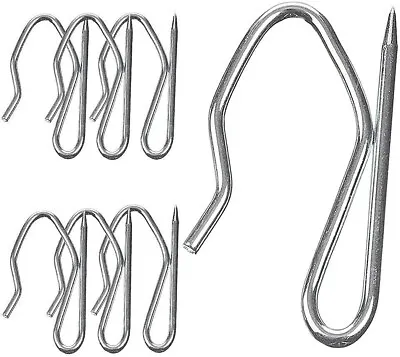 CURTAIN HOOKS METAL PIN IN PINCH PLEAT SEWING HOOKS 32mm  - PACK OF 2 Up To 1000 • £1.75