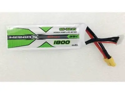 ManiaX 22.2V 1800mAh 35C Lipo Battery Pack : MX1800-6S-35 • £46.99