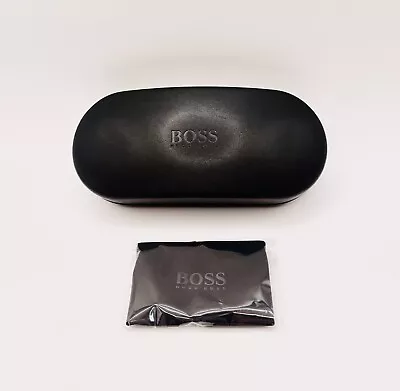 Boss Sunglasses Case Large With Sealed Cleaning Cloth In Black Brand New • £18.99