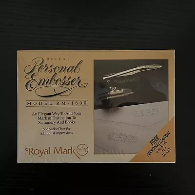 Royal Mark Deluxe Personal Embosser Personalization Model RM-1600 NEW Sealed • $24.99