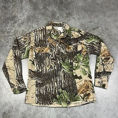 Walls Button Up Shirt Mens Medium Tree Camo Work Shirt Long Sleeve Vintage • $24.99