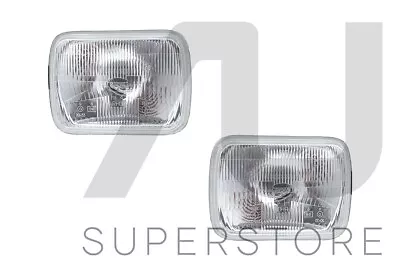 Pair Head Light Lamp Works With H4 Globe Glass Lens For Holden Rodeo 1988~2003 • $40.50