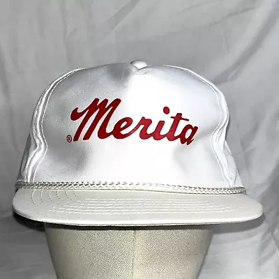 Merita Rope Hat Vintage Bread Bakery Promotional White Adjustable • $19.99