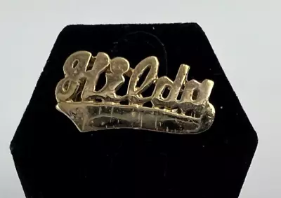 Vintage HILDA Brass Metal Ring • $9.99