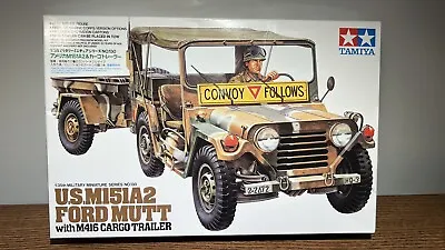 Tamiya 1/35 U.S. M151A2 Ford MUTT W/ M416 Cargo Trailer & Driver Rare Sold Out • $28.88