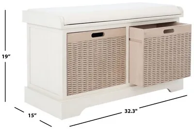 Safavieh Drawer / Cushion Storage Bench Reduced Price 2172723511 BCH5702A • $106