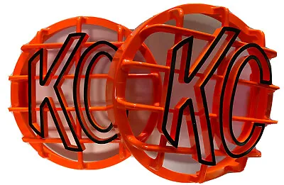 KC Light Cover KC HiLITES 6” Bright Orange & Black Stone Guard Kc Rock Guards • $59.60