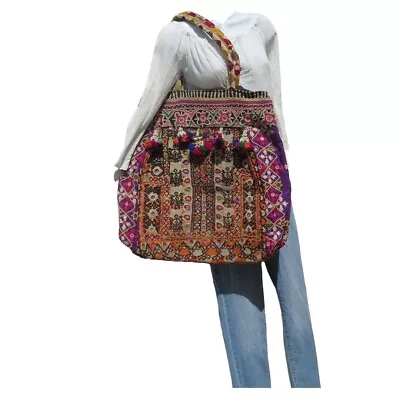 Banjara Bag|Authentic|Gypsy |XLarge Tote|Shoulder |Boho|Bohemian|60s|Tassels • $159.80