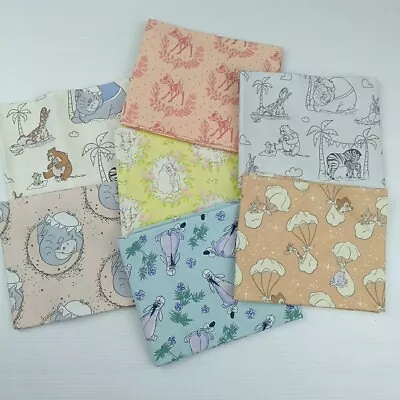 7 Disney Baby Fat Quarters Quilting Fabric 45cm X 55cm Dumbo Lady Bambi Eeyore • $37.50