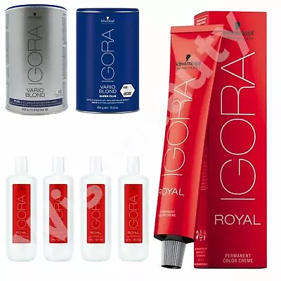 SCHWARZKOPF Professional IGORA ROYAL Permanent Color Creme 60ml NEW ALL SHADES • £7.99