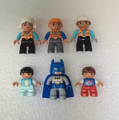 Lego Duplo Lot Of 6 FIgures People Including Batman With Cape • $35