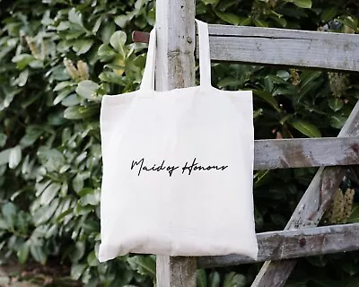 Maid Of Honour Tote Bag Hen Party Gift Wedding Best Friend Sister Keepsake • £11.99