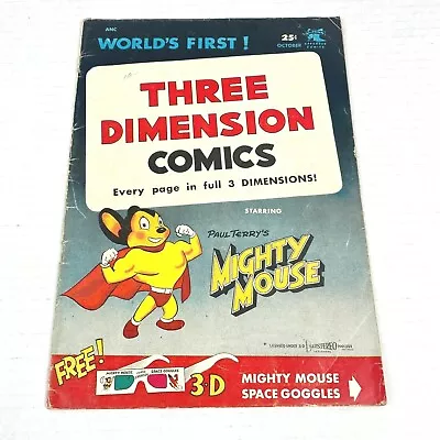 Mighty Mouse Three Dimension 3-D Comics Vol 1 No 1 Sept 1953 Comic Book No Glass • $33.65