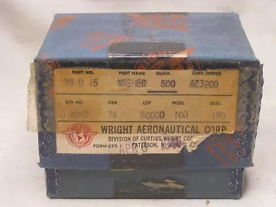 Rare Vintage WRIGHT AERONAUTICAL  Aircraft Engine Washers Washer 28D15 Parts Lot • $51