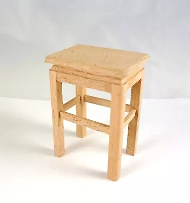 Closeout! Dollhouse Miniature Unfinished Sturdy High Bar Stool T4632 • $4.99