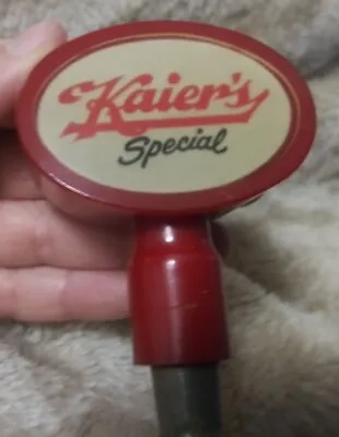 Vintage Red Bakelite Kaier's Premium Beer Tap Knob Handle With Metal Tap • $125