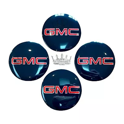 4 Pieces - Wheel Center Cap Sticker Decal Emblem Black 3.5  GMC 1500 2500 3500 • $29.49