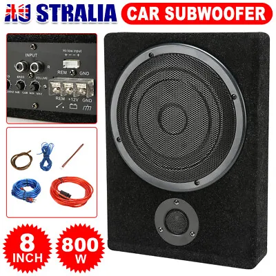 8  Car Subwoofer Under-Seat Sub Woofer 800W Speaker Stereo Slim Amplifier Tool • $95.95