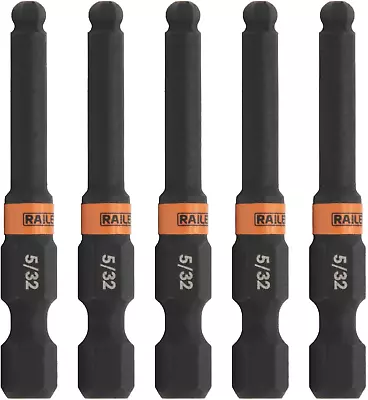 Railer Ball-End Hex 5/32  Impact Driver Bit Allen Wrench Drill Hex Bits. 5 Pack • $17.99