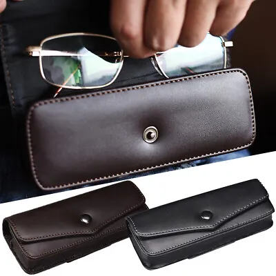 PU Leather Glasses Case Belt Bag Reading Glasses Storage Box Can Wear Belt Pouch • £9.94