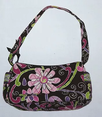 VERA BRADLEY Purple Punch Pattern Small Top Zip Shoulder Bag VG • $16.99